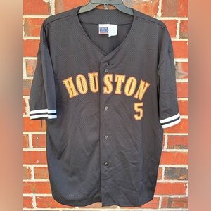 Vintage 2000 Sport Attack Houston Astros Jeff Bagwell #5 Button Down Jersey G8